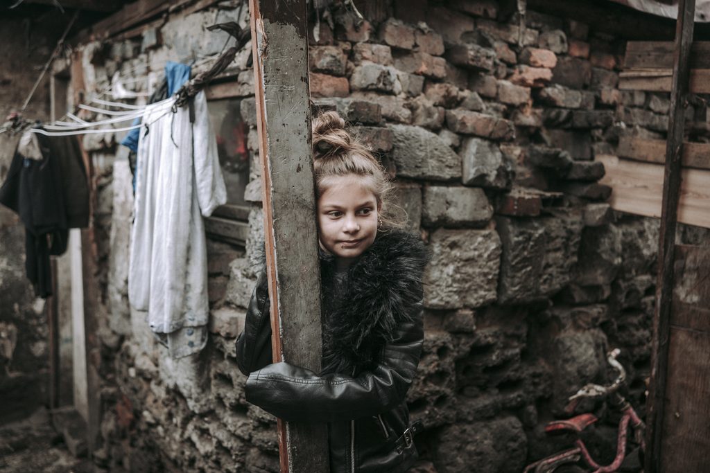 A young Roma girl in eastern Slovakia, photographed by Manuela Federl during her three-year documentary project.